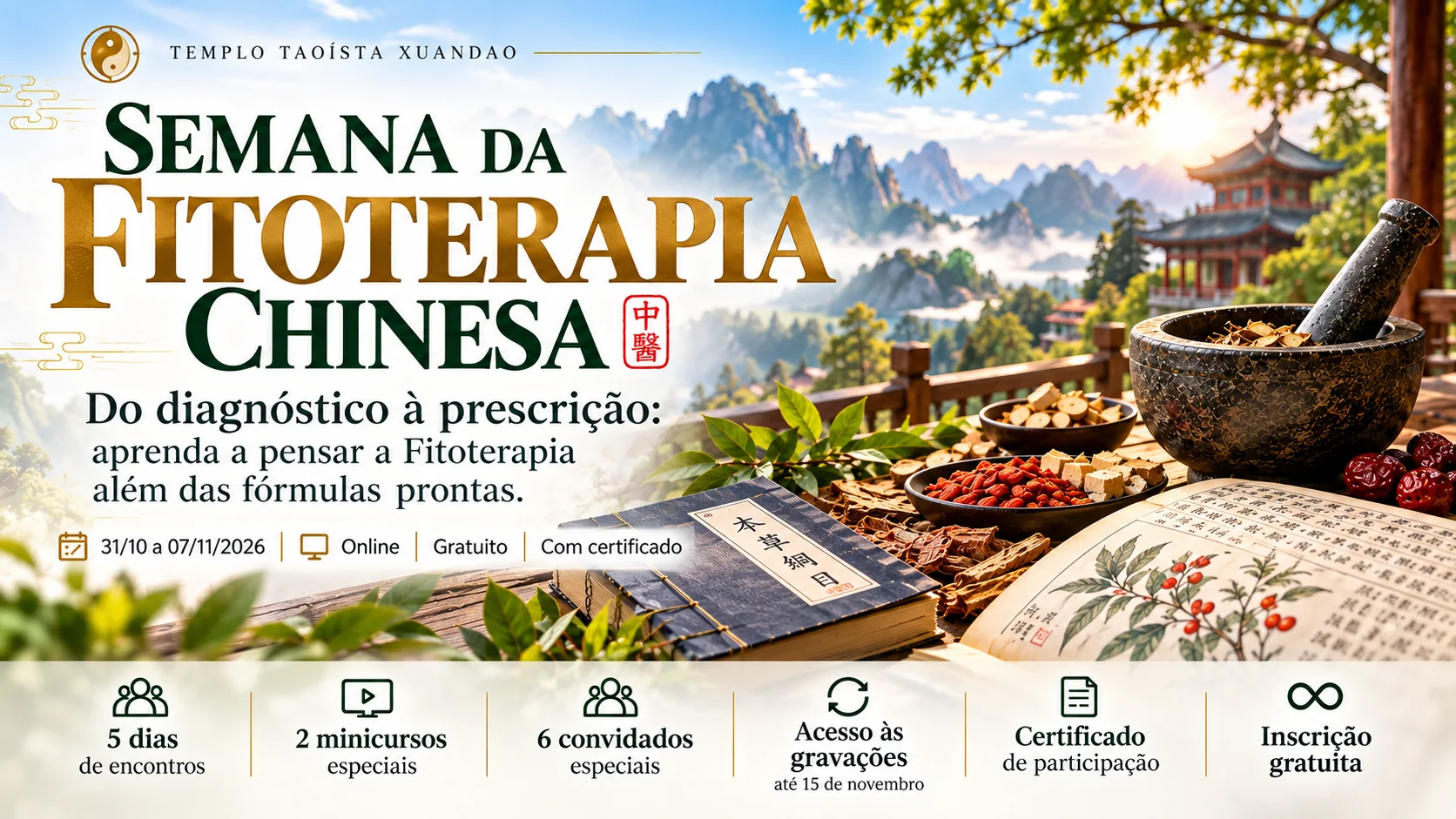 Semana da Fitoterapia Chinesa 2026